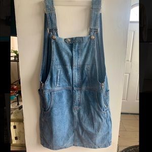 Cute Denim Overall Dress Size Small/ can possibly fit Medium